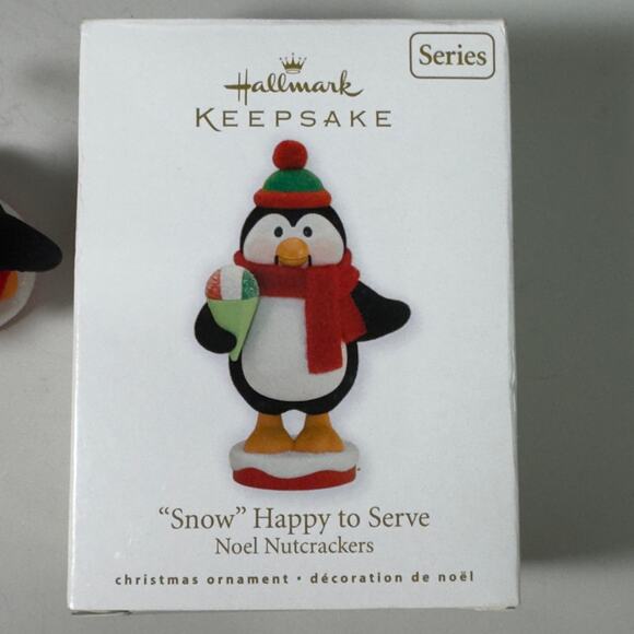 Hallmark 2010 Keepsake Ornament "Snow" Happy To Serve Noel Nutcrackers Penguin - Picture 7 of 8